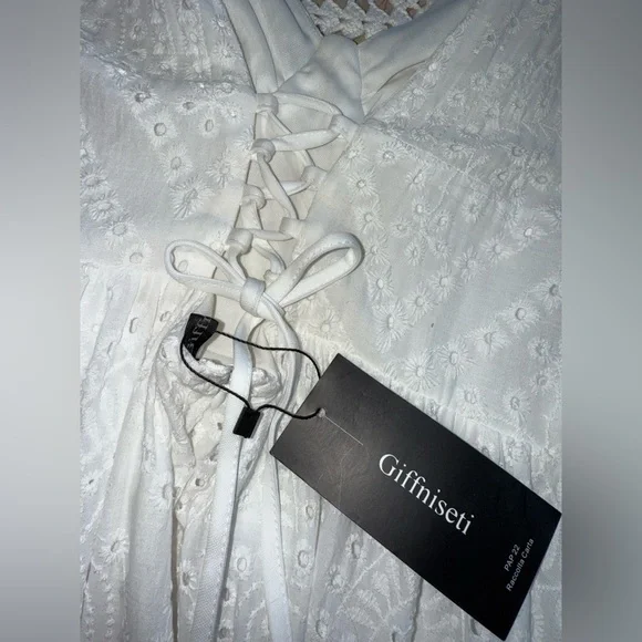 Giffniseti Elegant White Eyelit Lace Maxi Dress size Large🤍 - Picture 15 of 15